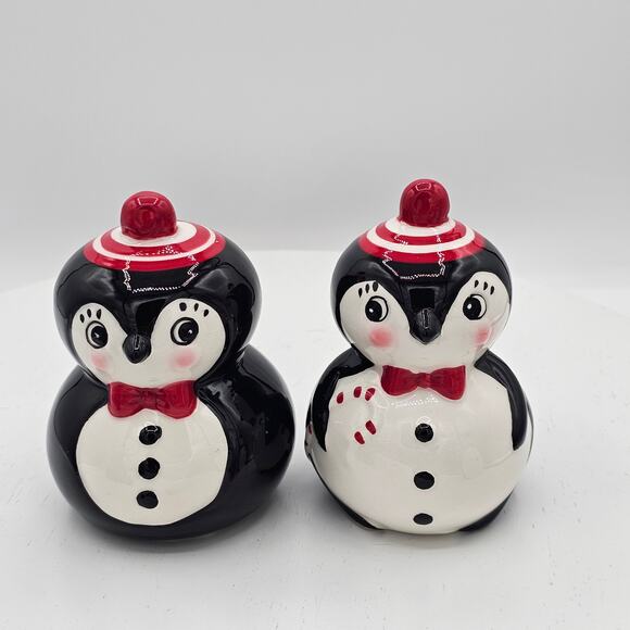 Johanna Parker Penguin Christmas Set Kawaii Coquette Grannycore Maximalist Decor - Picture 4 of 10
